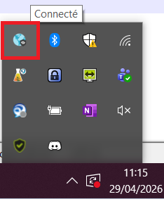 Ouvrir GlobalProtect depuis le menu Microsoft